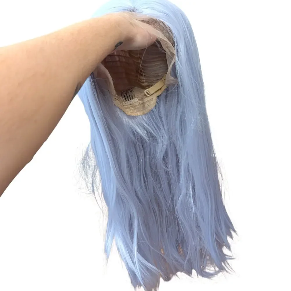 NIB Uniwigs Cloud 22 Inch Straight Silver Purple Synthetic Lace Front Wig